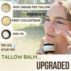 Whipped texture of Wild Gold Tallow Balm ready for application