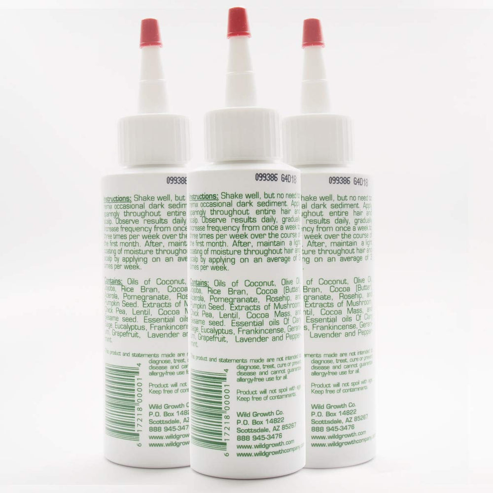Wild Growth Hair Oil 3pcs set closeup for smoother styling and conditioning.