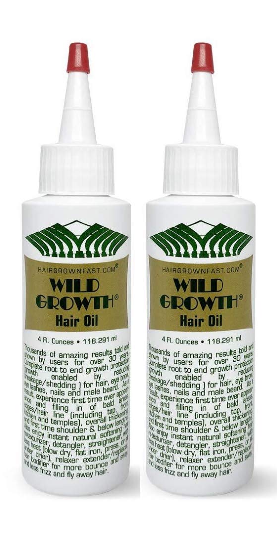 Wild Growth Hair Oil bottle close-up, 4 oz, ideal for travel and on-the-go nourishment