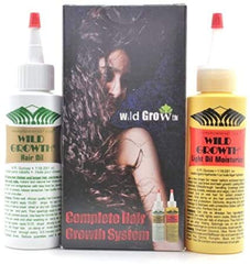Wild Growth system dual bottles ready for a complete hair-care routine