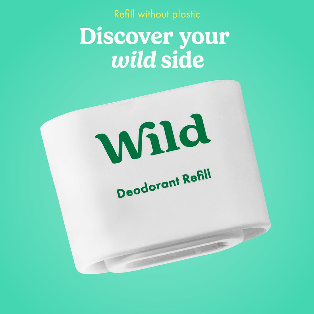Wild long-lasting protection visual suggests all-day confidence with a clean formula.