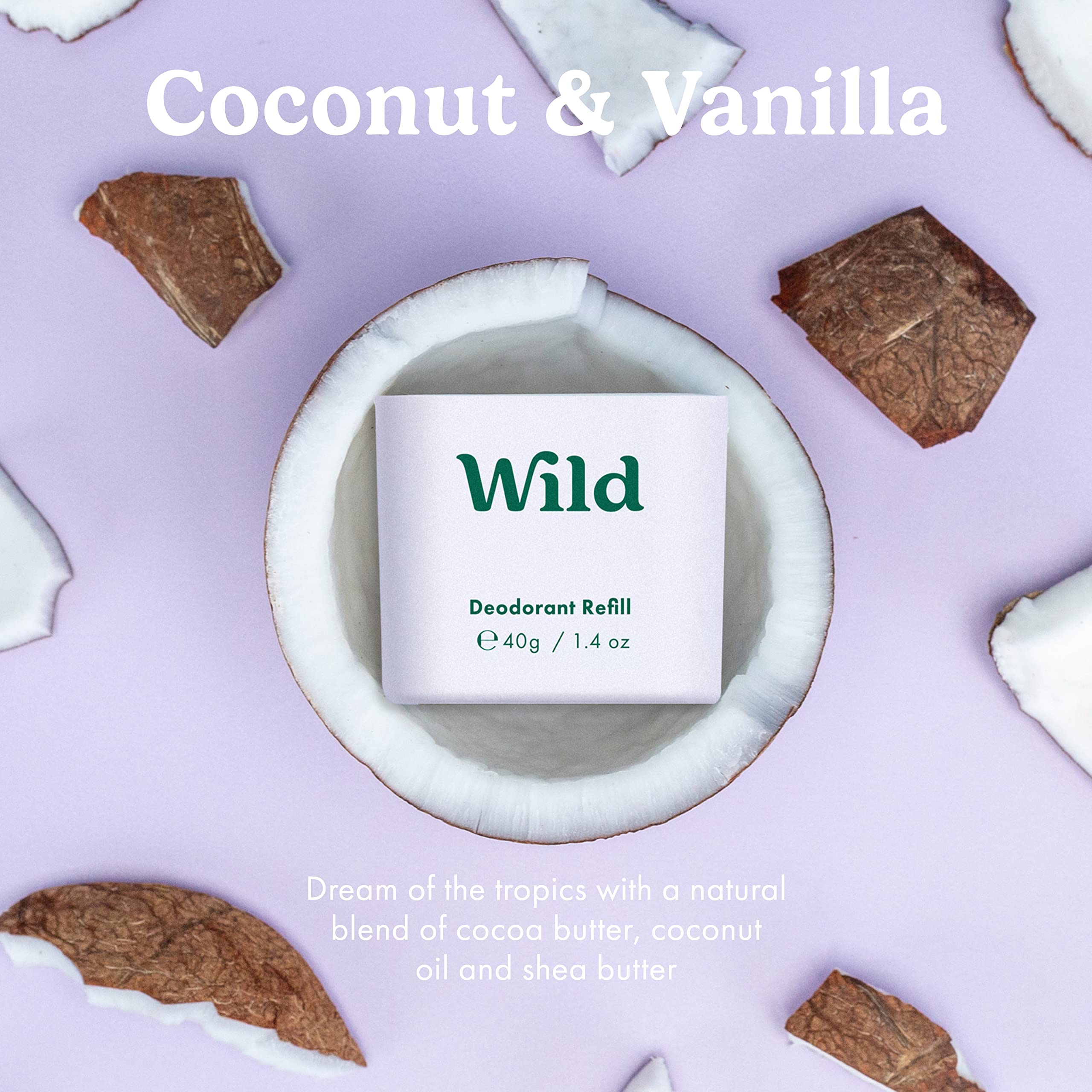 Wild plastic-free packaging supports a sustainable bathroom routine.