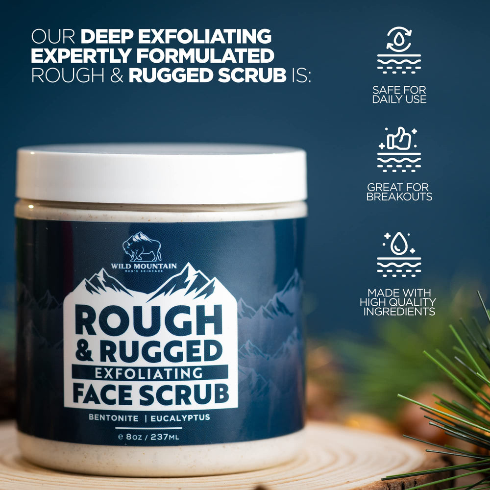 Wild Mountain Rough and Rugged helps unclog pores after shaving for clearer skin.