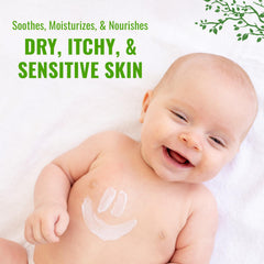 Wild Naturals Baby Eczema Cream swirl highlights rich, hydrating texture for dry skin relief