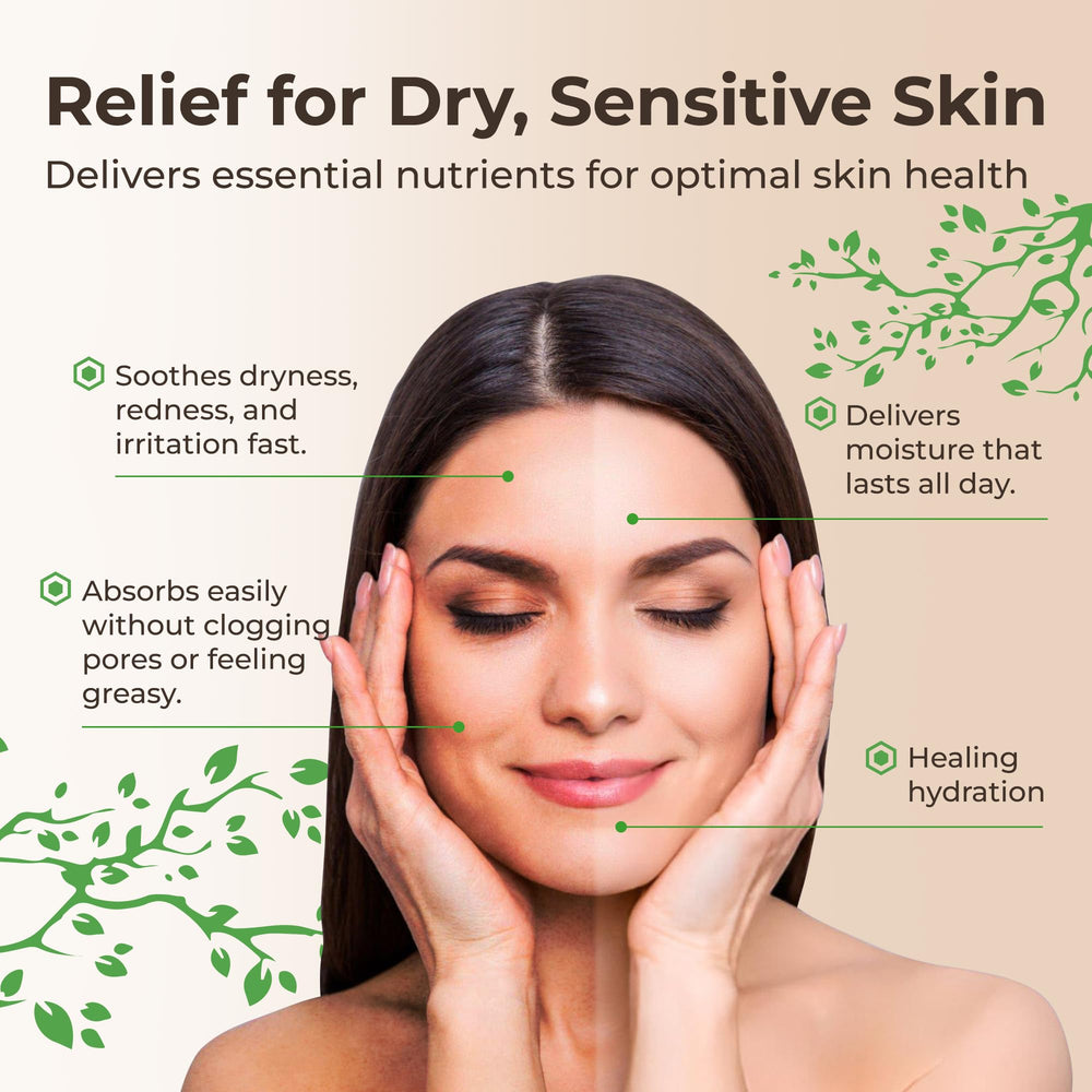 Wild Naturals balm on hands and face highlighting versatility for dry areas