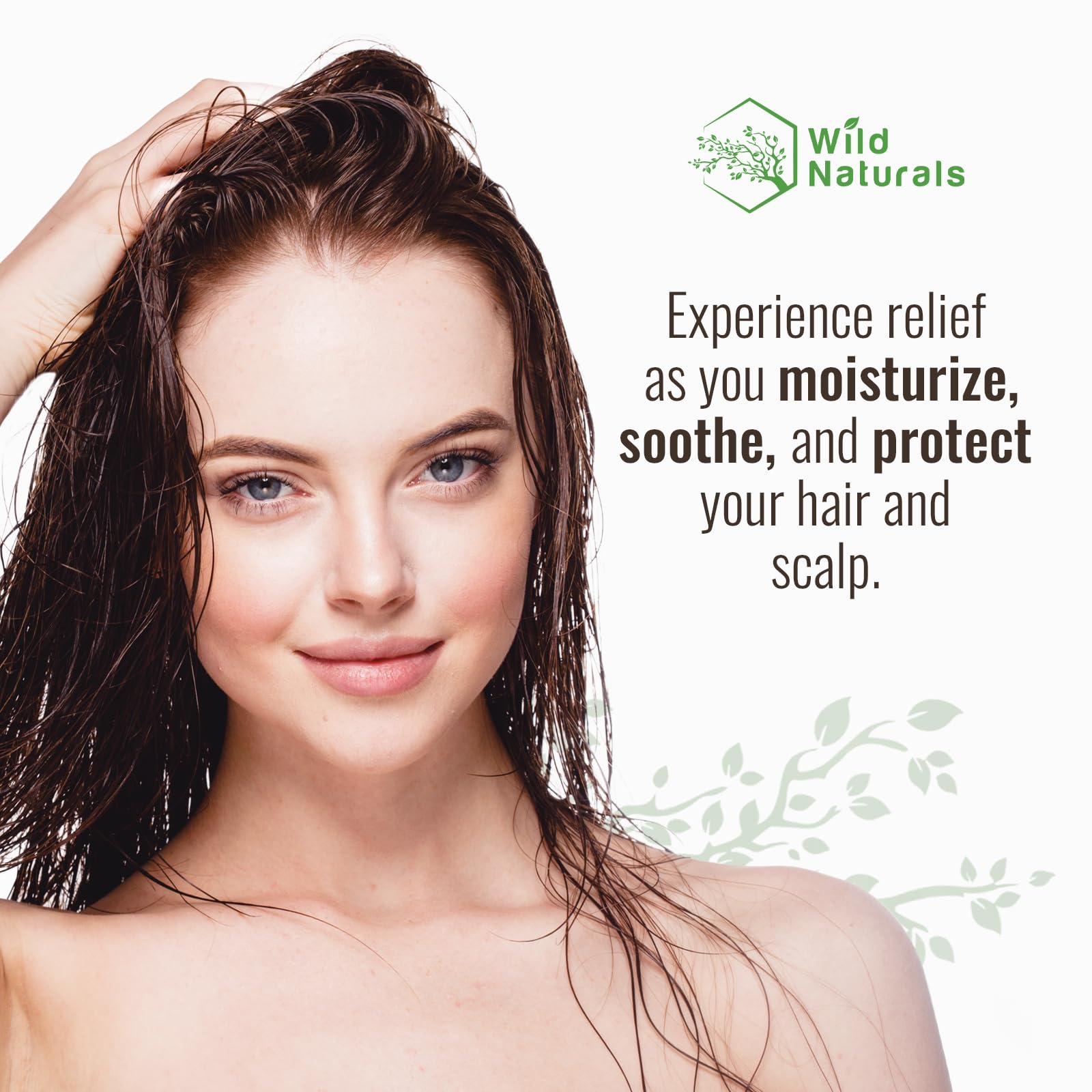 Wild Naturals Manuka Honey Conditioner bottle pour, hydrating hair nourishment.