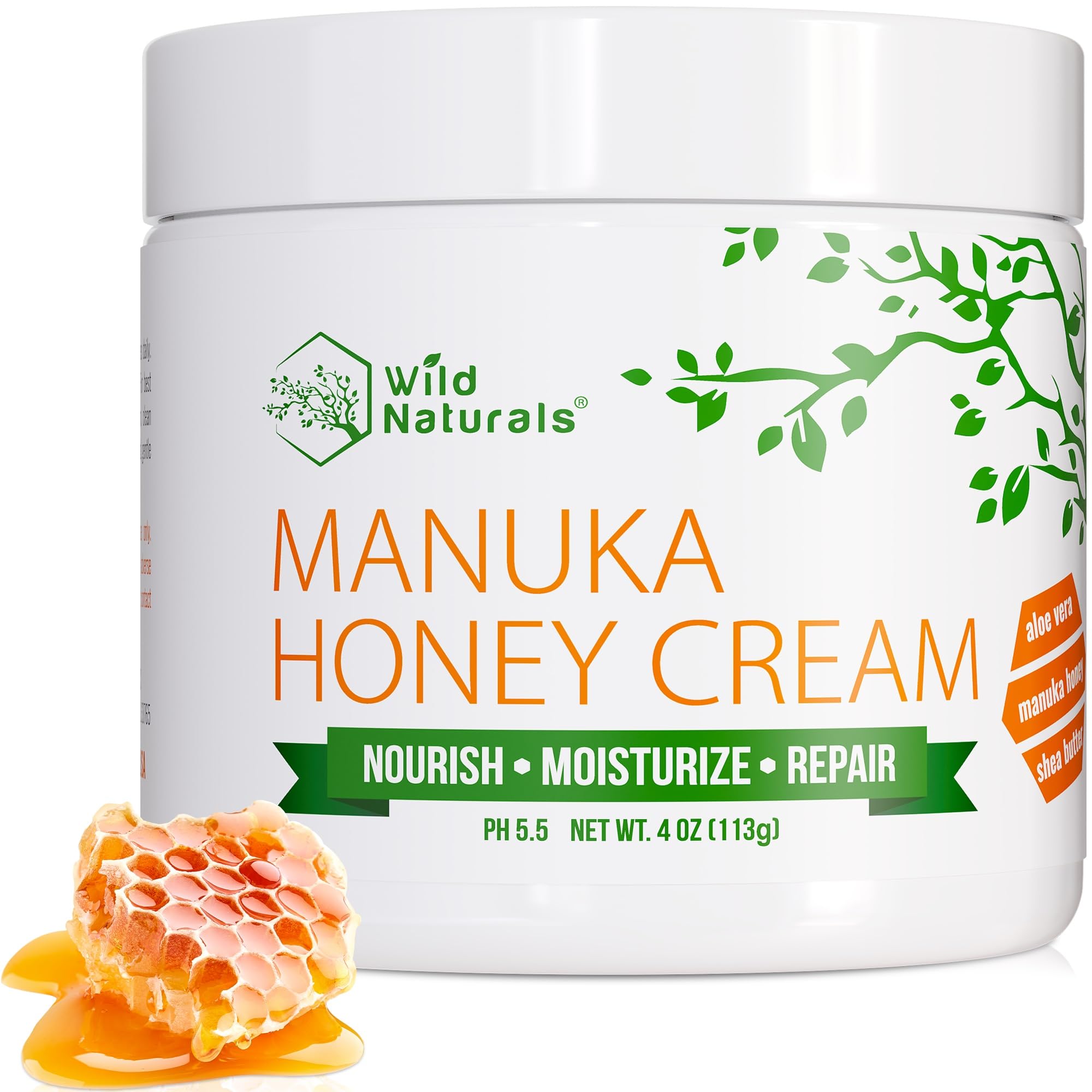 Wild Naturals Manuka Honey Moisturizer bottle pour demonstrates easy daily hydration