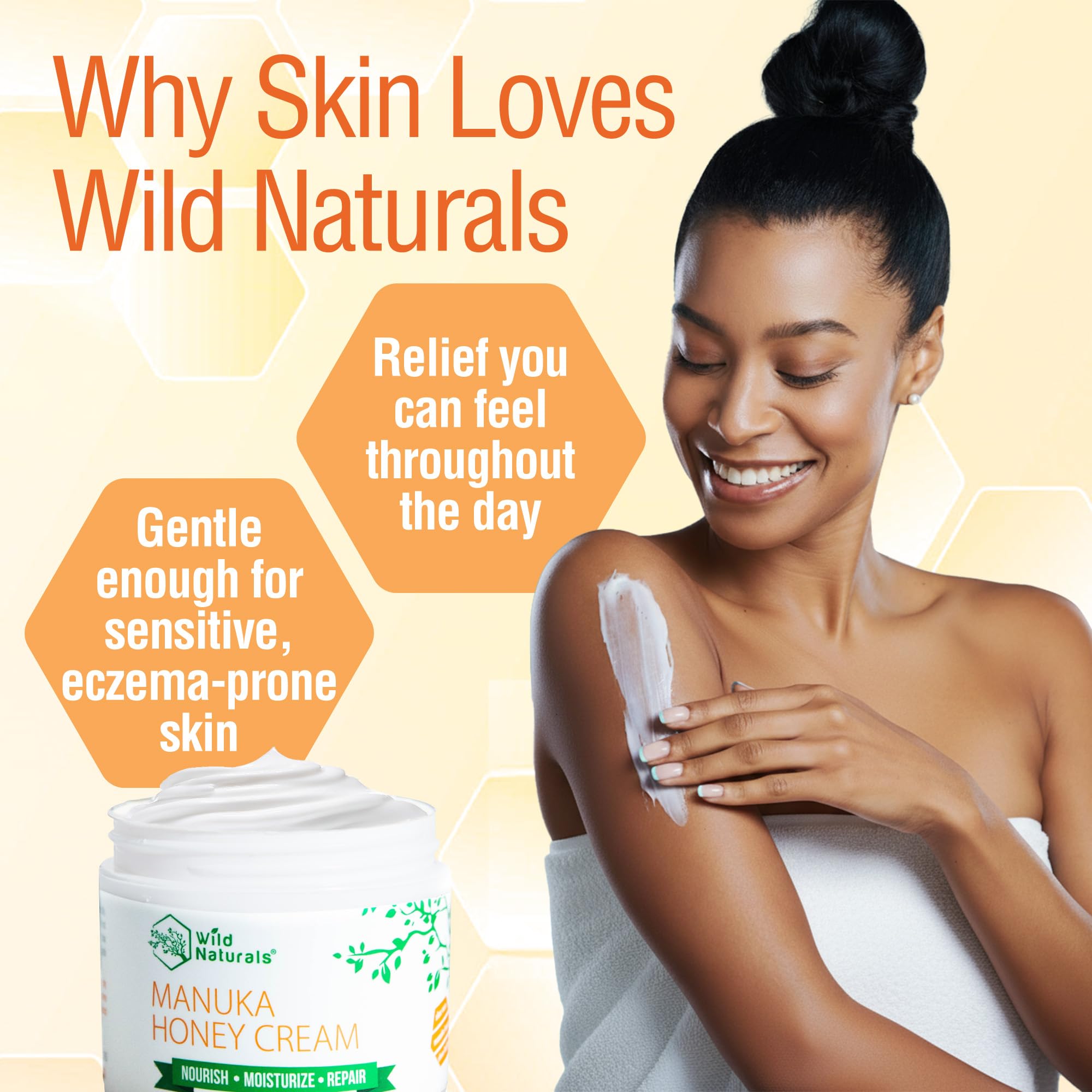 Wild Naturals Manuka Honey Moisturizer dispense action for convenient daily use