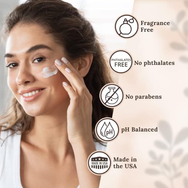 Hands applying Wild Naturals moisturizer to dry, sensitive skin.