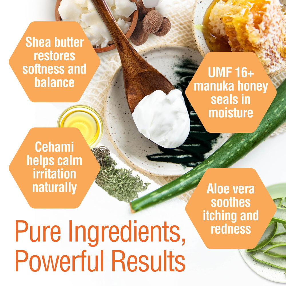 Wild Naturals Manuka Honey Moisturizer label info emphasizes clean ingredients