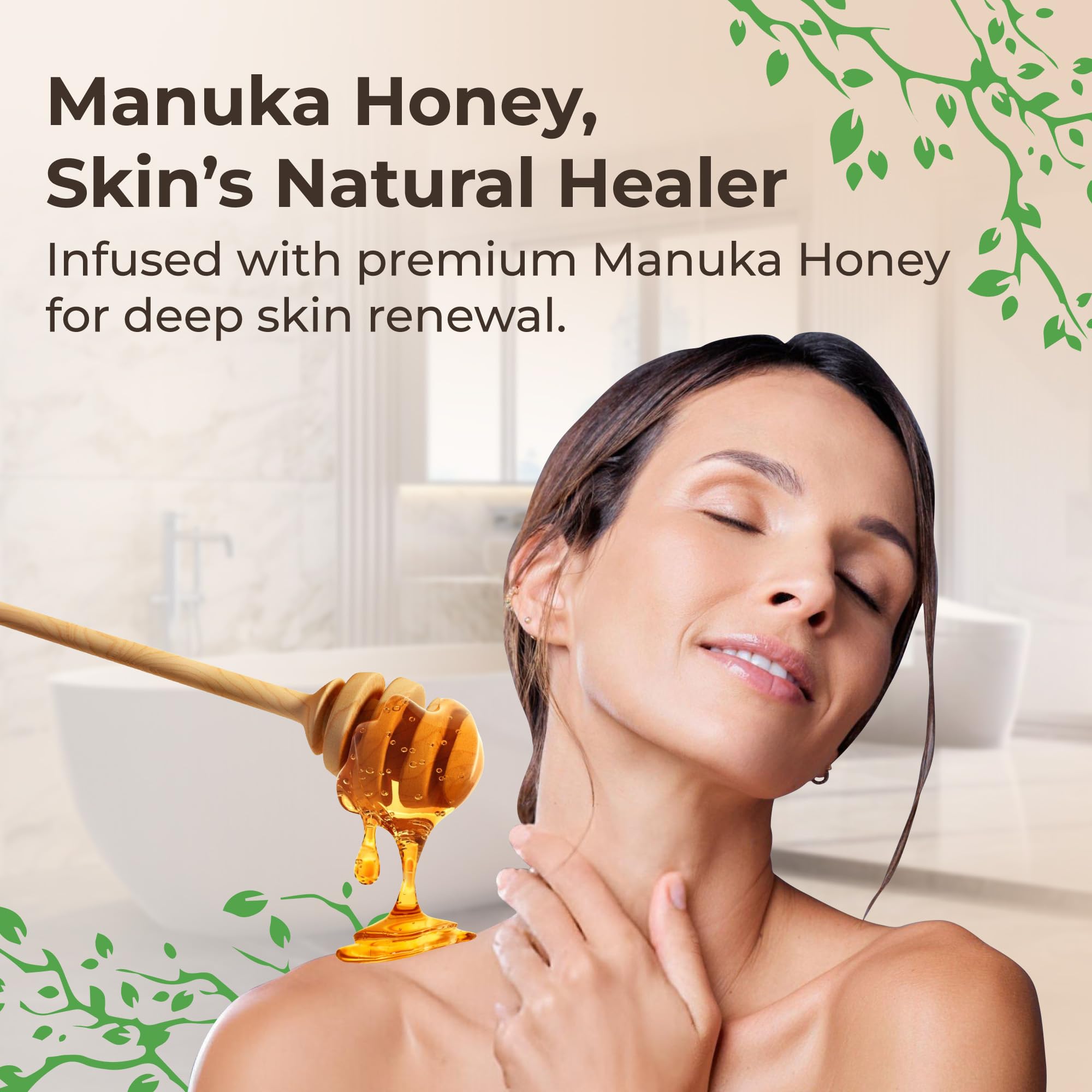 Wild Naturals manuka honey and shea balm ingredients for gentle skin care