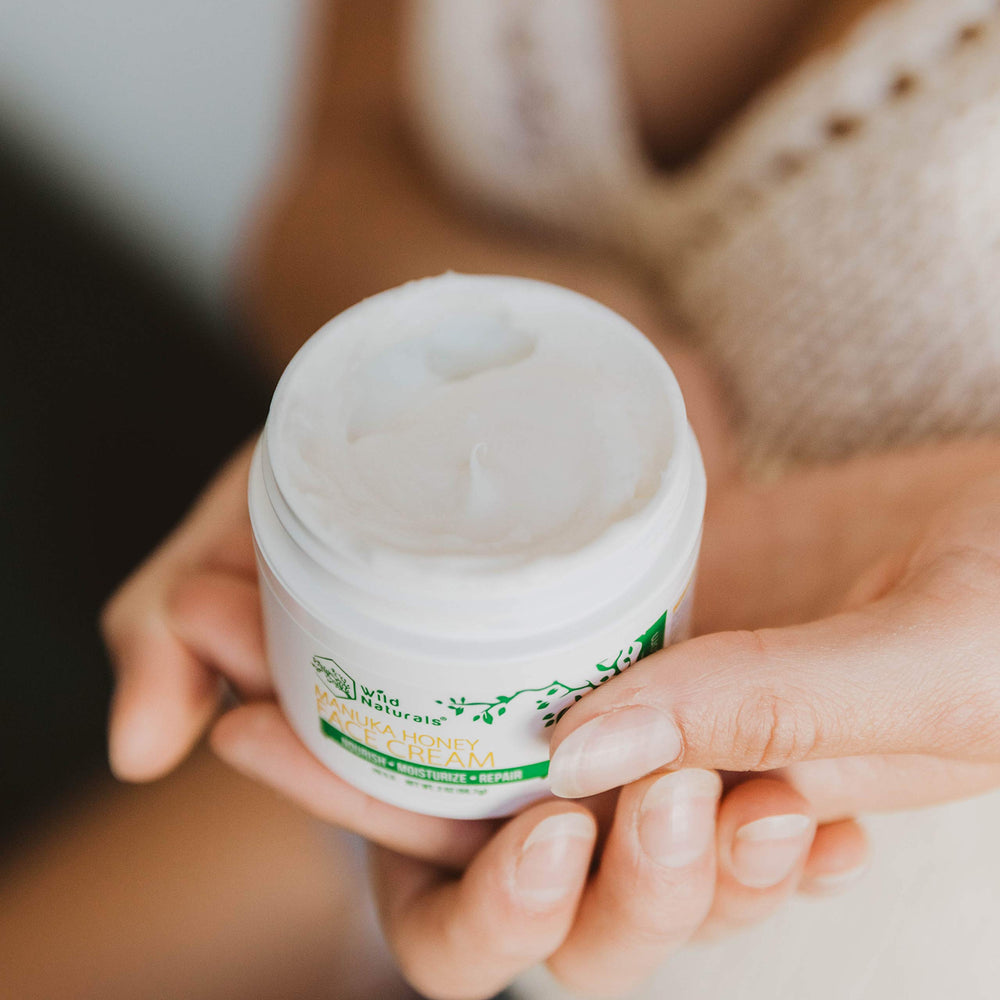 Wild Naturals moisturizer designed for sensitive skin with a gentle touch.