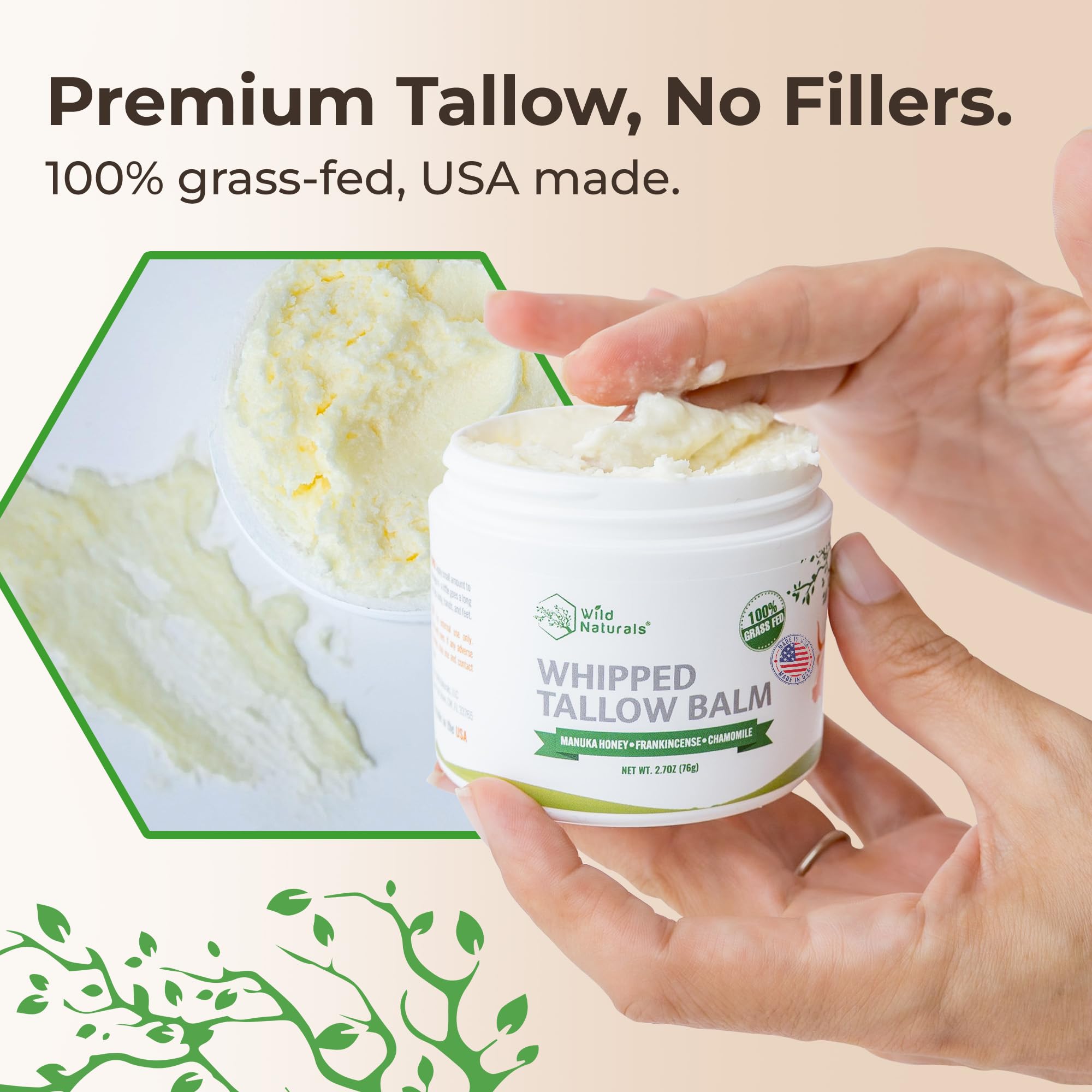 Wild Naturals balm texture close-up showing rich moisture