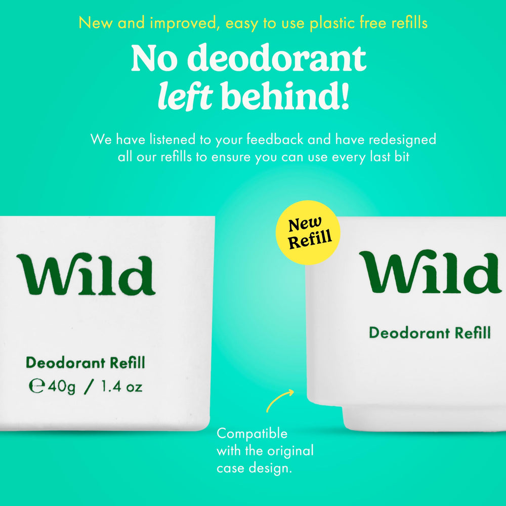 Wild refillable deodorant pack Cherry Blossom captures soft floral notes for daily wear.