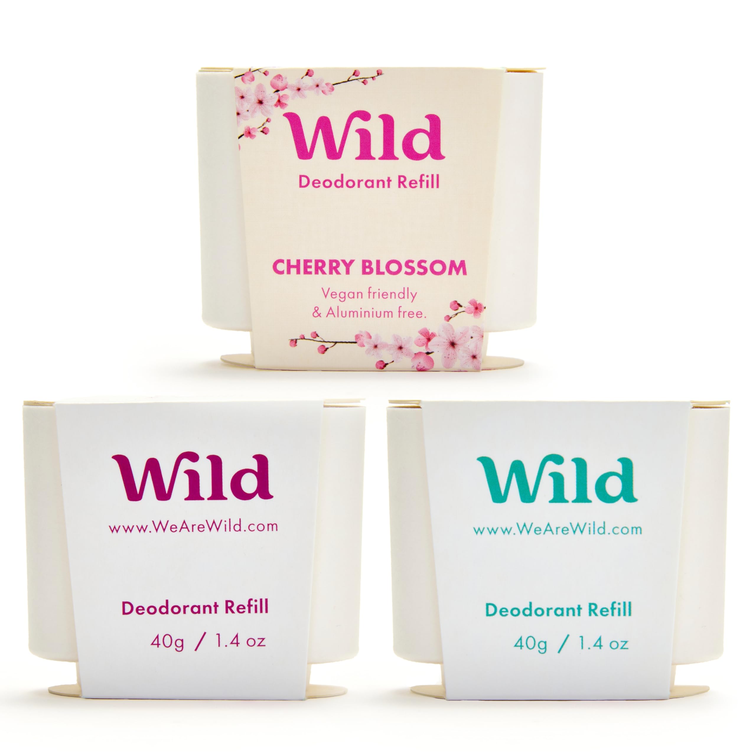 Wild refillable deodorant pack Fresh Cotton Sea Salt highlights a clean, long-lasting scent experience.