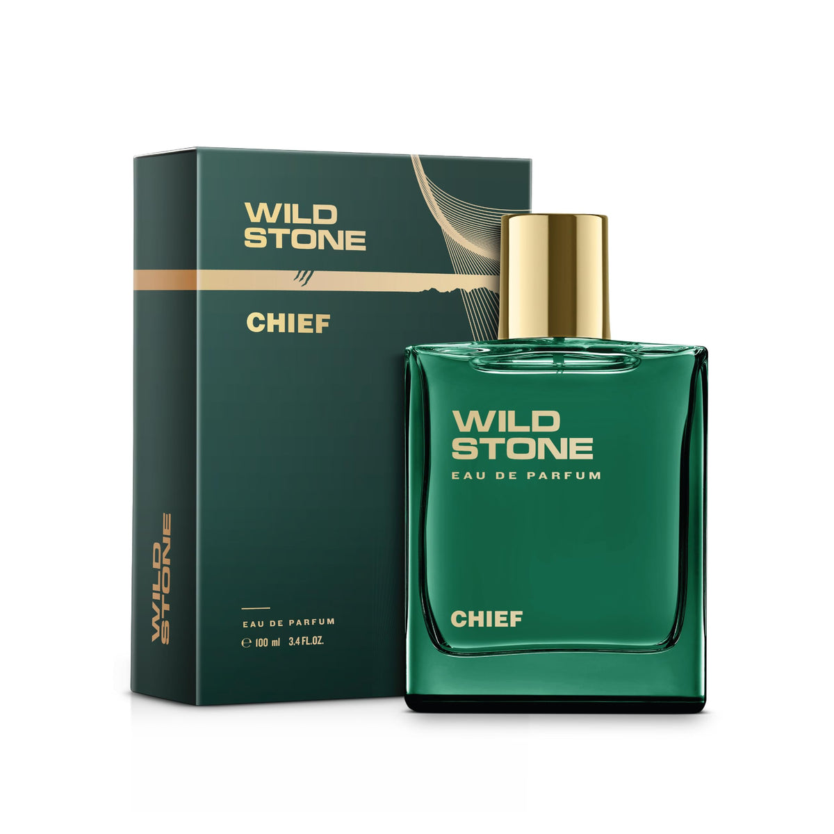 Wild Stone Chief EDP top notes bottle close-up for a fresh, long-lasting start.