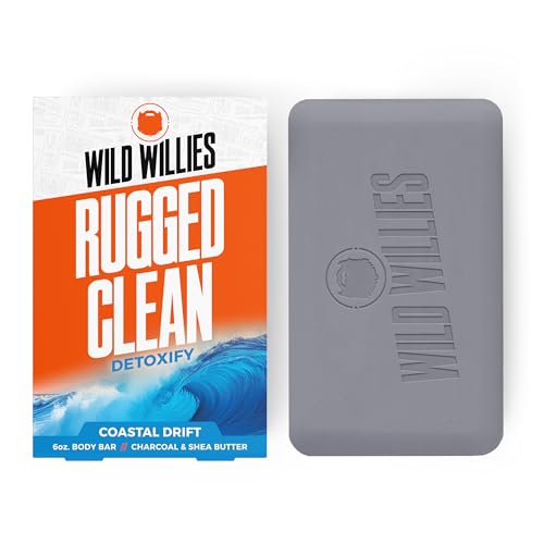 Wild Willies bar soap with coconut oil promotes soft, nourished skin after washing.