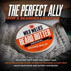 Wild Willies beard boost serum bottle shown, supporting softer beard and improved manageability