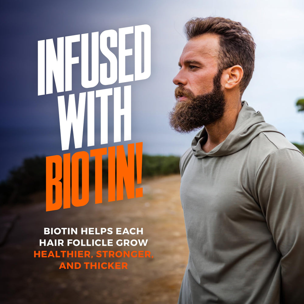 Wild Willies serum in use for easy daily beard application.