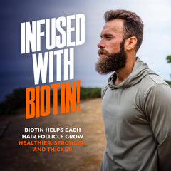 Wild Willies serum in use for easy daily beard application.