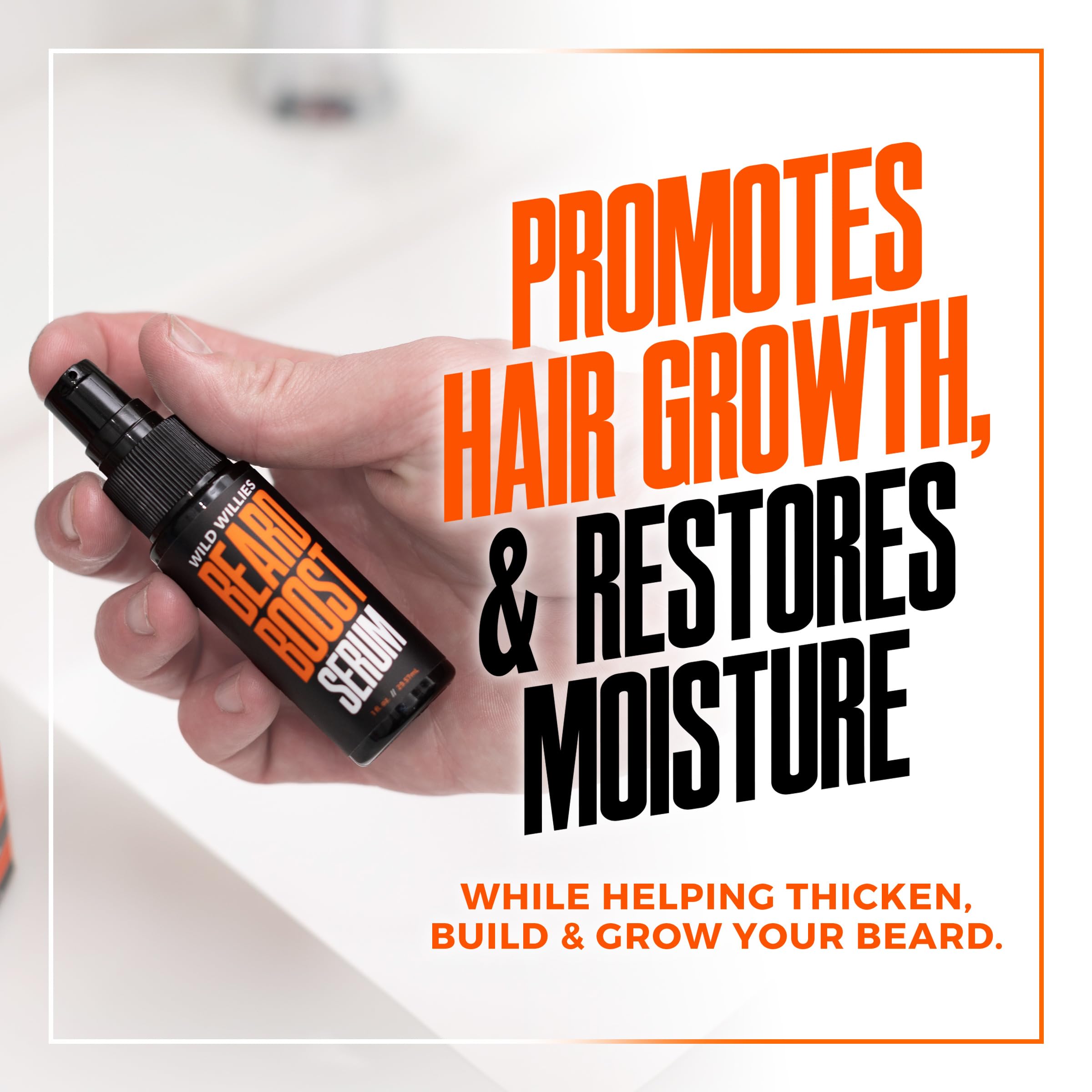 Label closeup highlighting biotin and caffeine-infused formula.