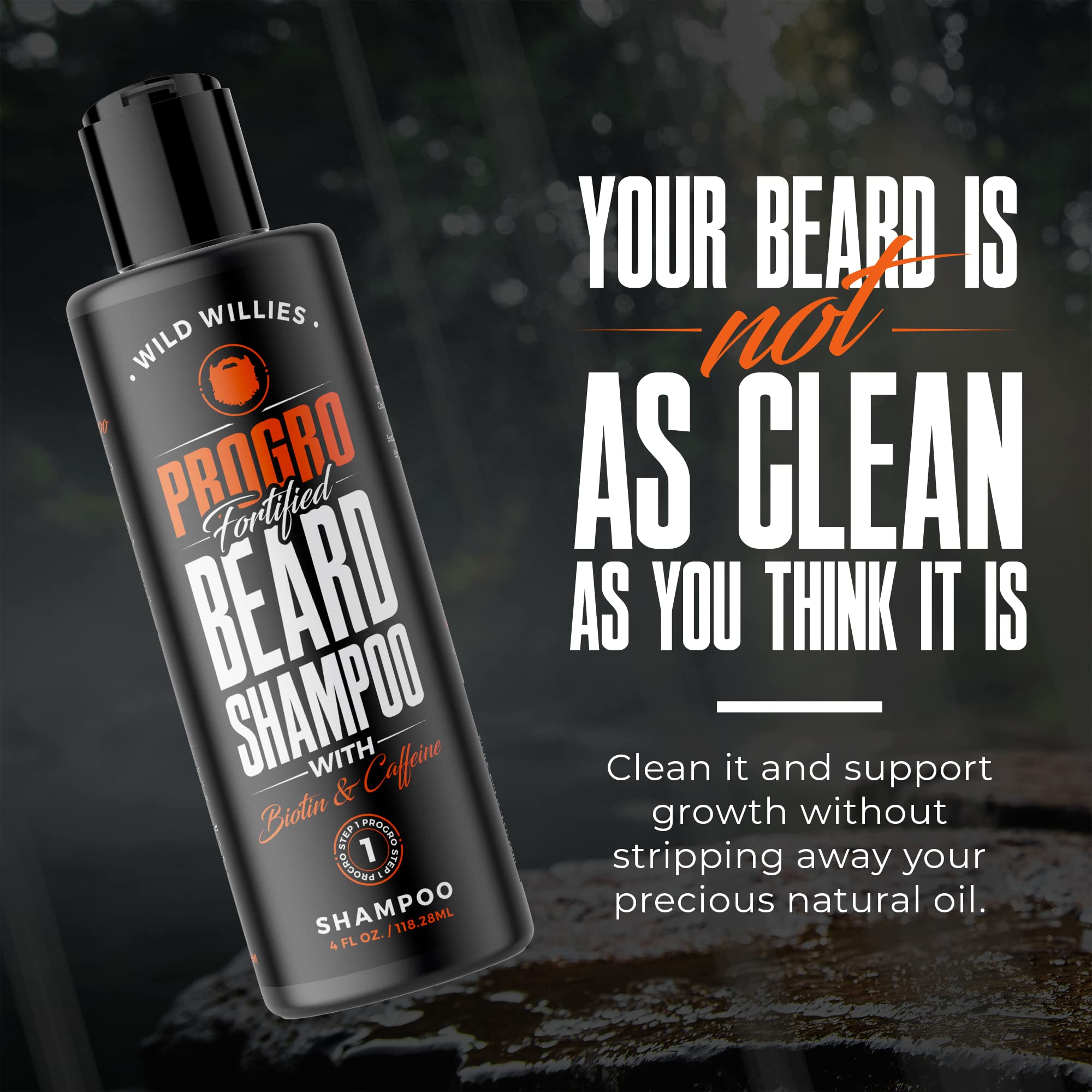 Creamy lather from Wild Willies beard shampoo ready to cleanse
