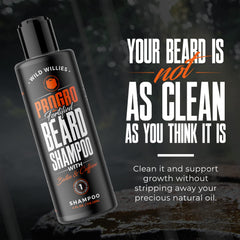 Creamy lather from Wild Willies beard shampoo ready to cleanse