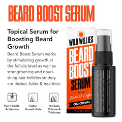 Wild Willies beard straightening brush in use to tame flyaways