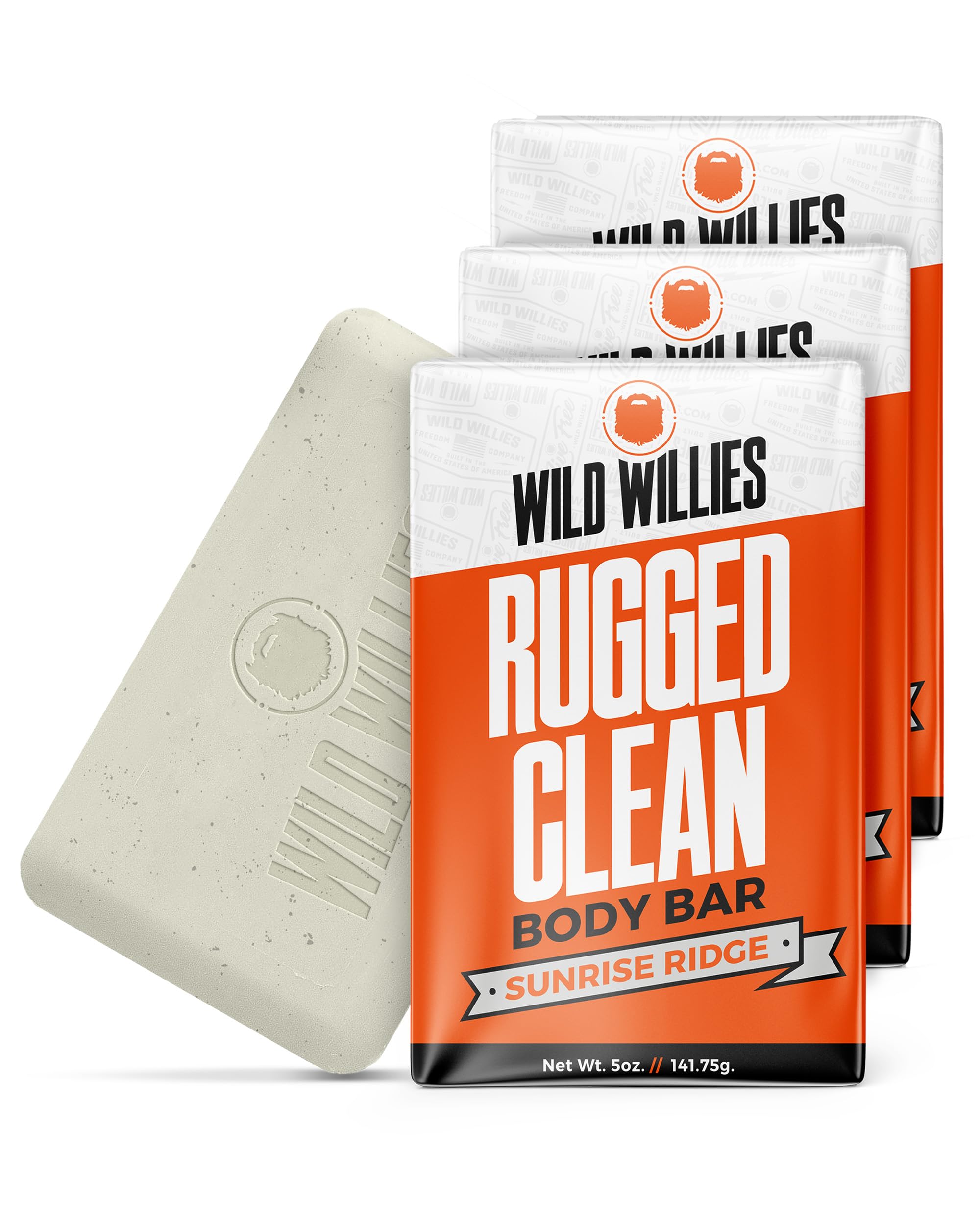 Wild Willies Sunrise Ridge soap bar close-up for a refreshing daily cleanse