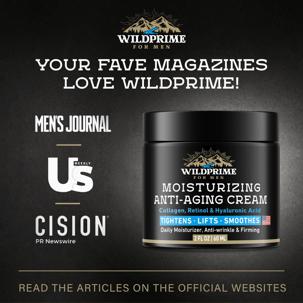 WildPRIME aftershave-use friendly formula shown with lift and refreshment potential.