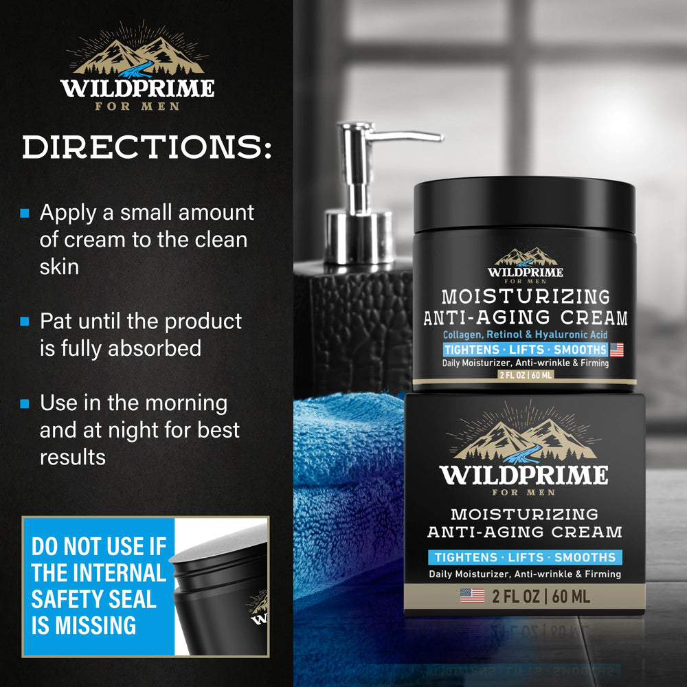 WildPRIME daily-use skin-care cream ready for morning and evening routines.