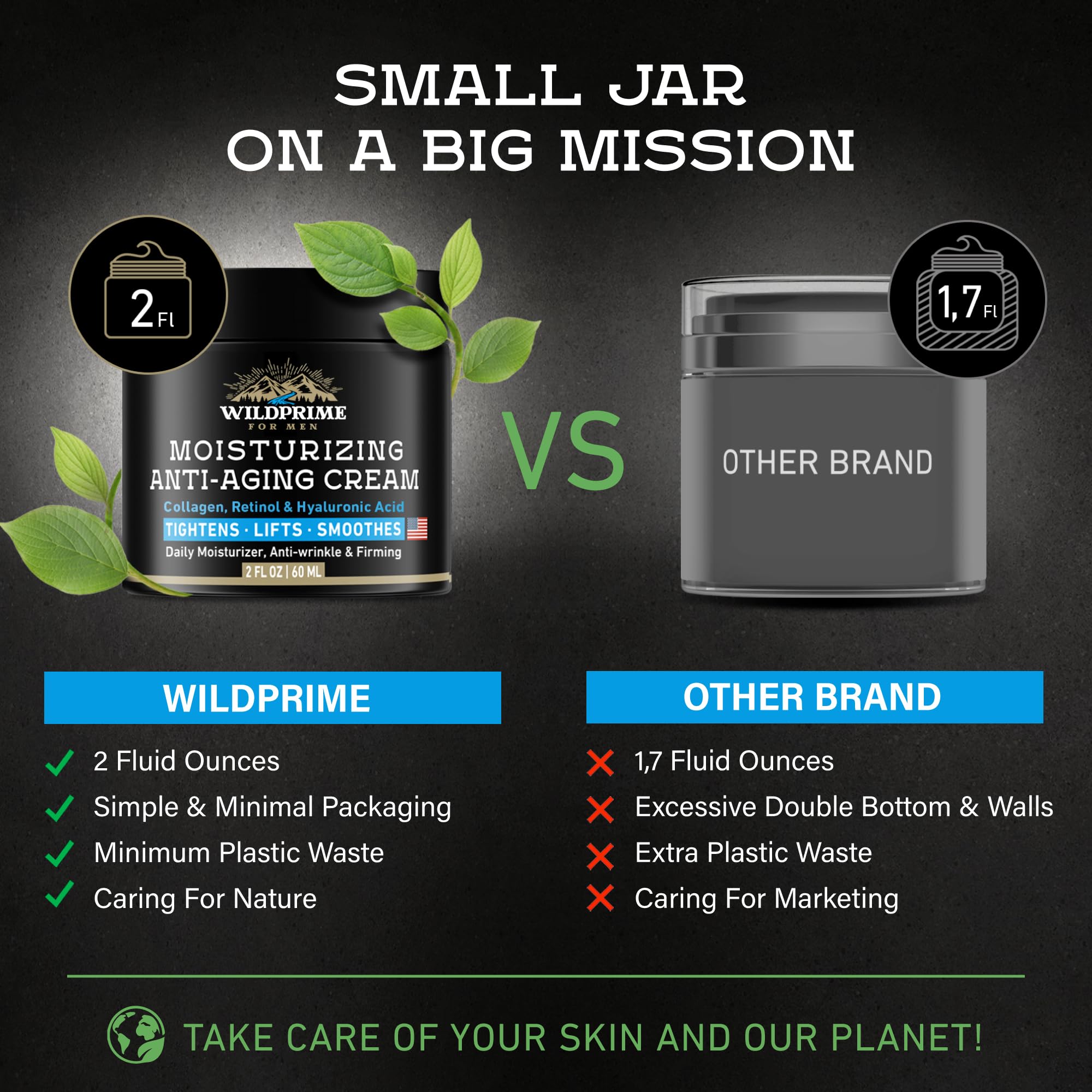WildPRIME daily-use cream helps smooth appearance with consistent hydration day or night.