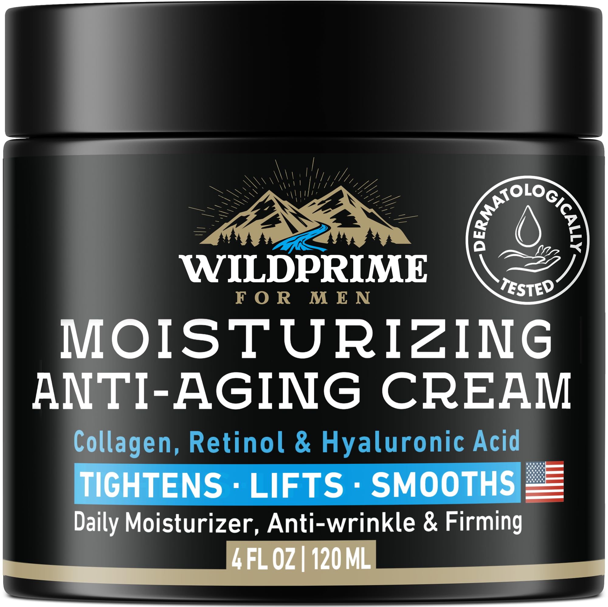 WildPRIME men's face moisturizer hydrates and smooths daytime skin.