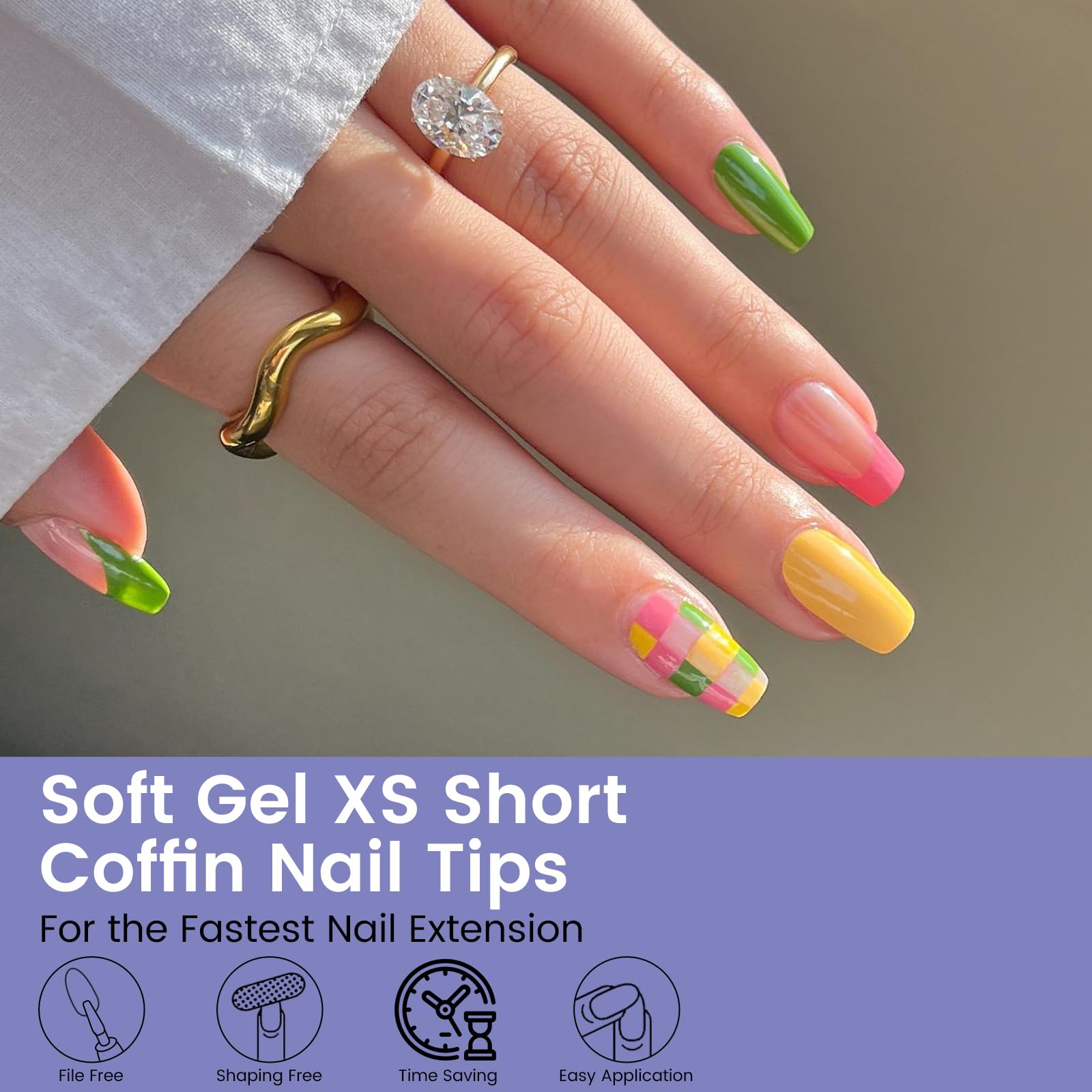 Wilfniee 240 pieces of nail tips offering a wide range of sizes.