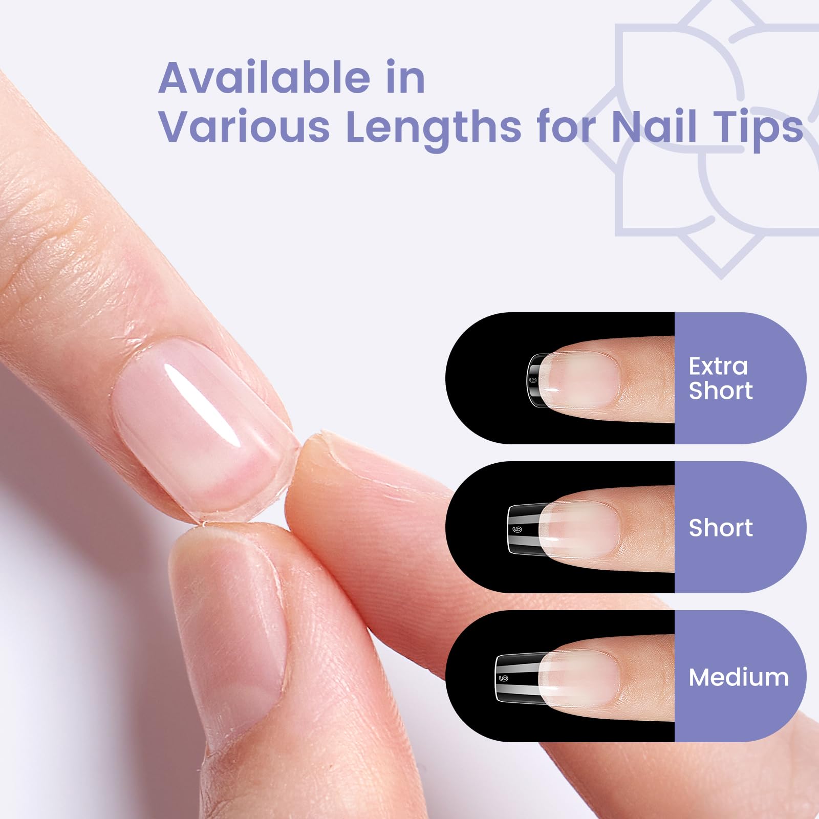 Wilfniee extra-short square tips with a clean, minimalist look