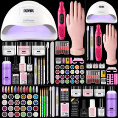 Wilfniee Nail Kit for Beginners bundle for at-home practice and salon-quality nails.