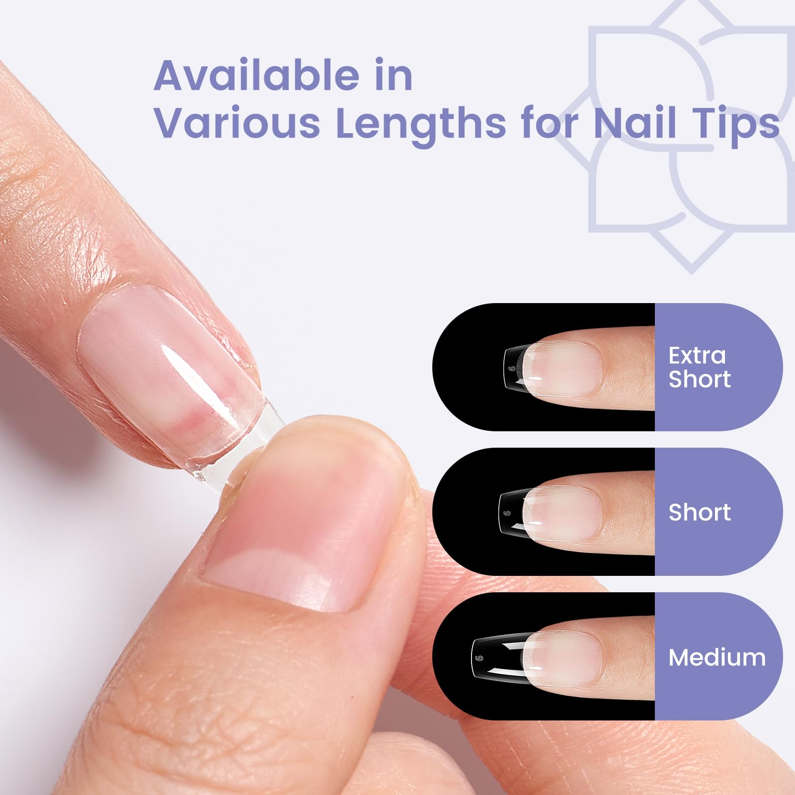 Wilfniee no-file matte texture tips enable quick, clean application.