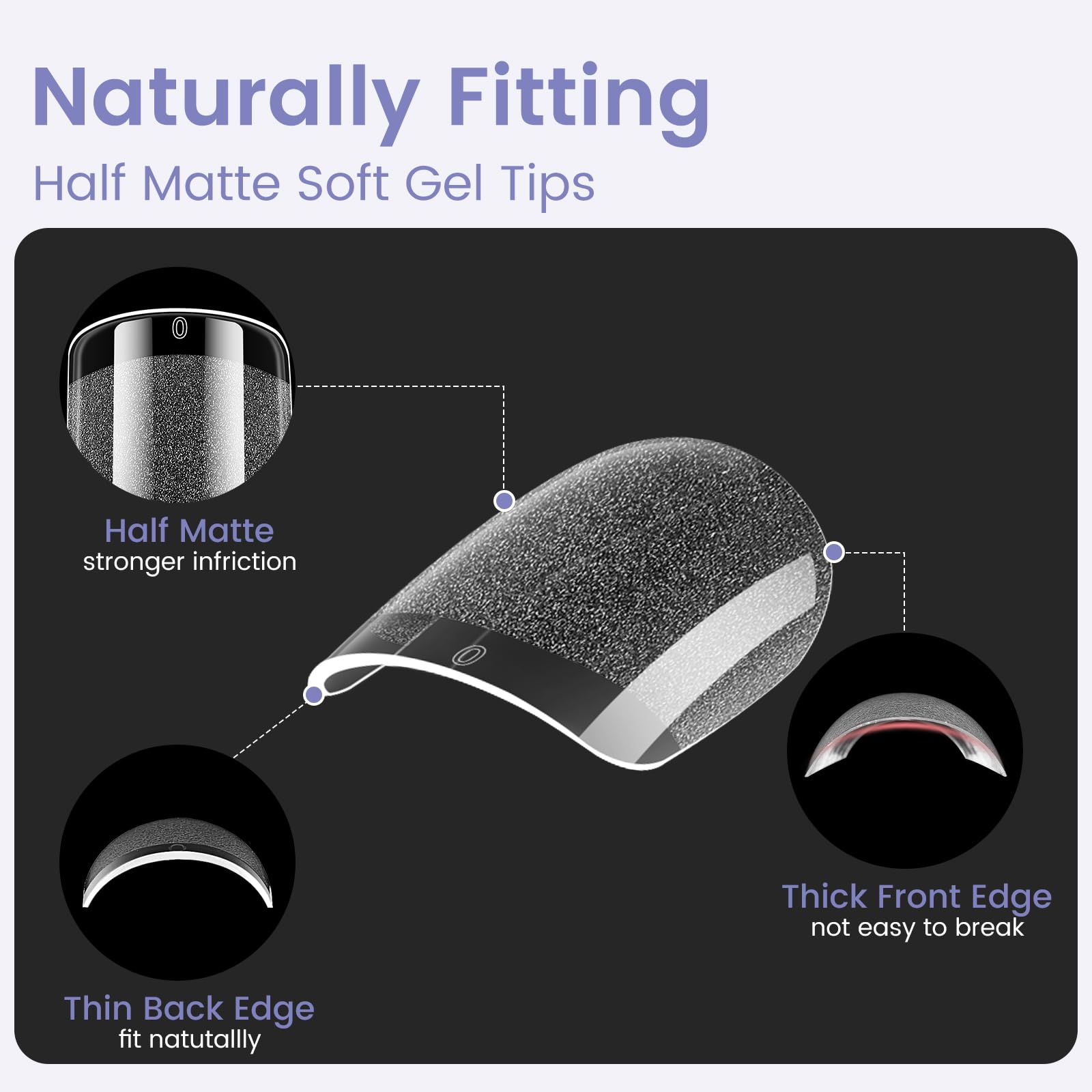 Wilfniee twelve-size nail tips set covers most nail shapes