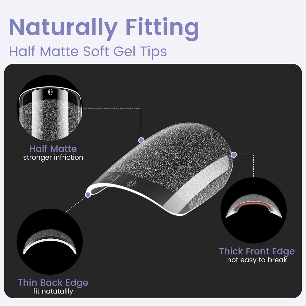 Wilfniee twelve-size nail tips set covers most nail shapes