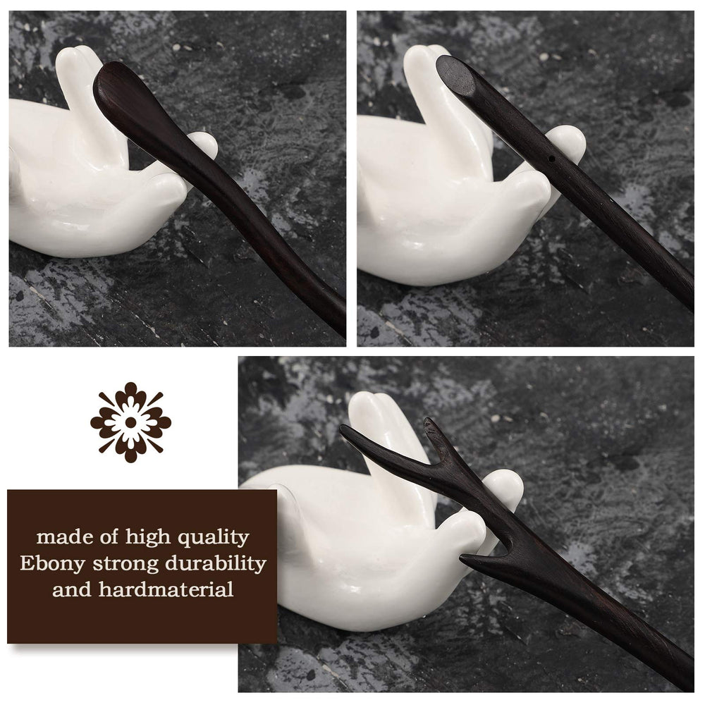 Willbond ebony hair stick snake dance style creates sculpted updos