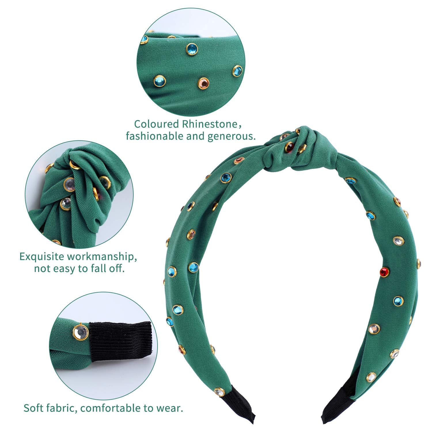 Willbond wide headband worn for comfortable all-day sparkle and secure hold.