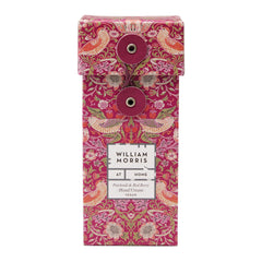 Close-up of the Strawberry Thief print box highlighting sustainable packaging.