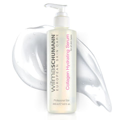 WILMA SCHUMANN Collagen Hydrating Serum bottle on premium packaging for daily use