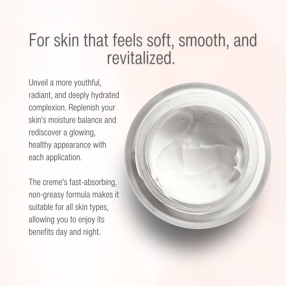 Wilma Schumann Moisture Intensiv Restorative Cream hand-application demonstrates convenient daily use.
