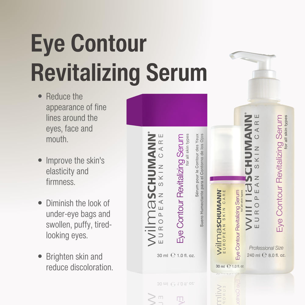Morning routine shot with Wilma Schumann serum for daytime eye care