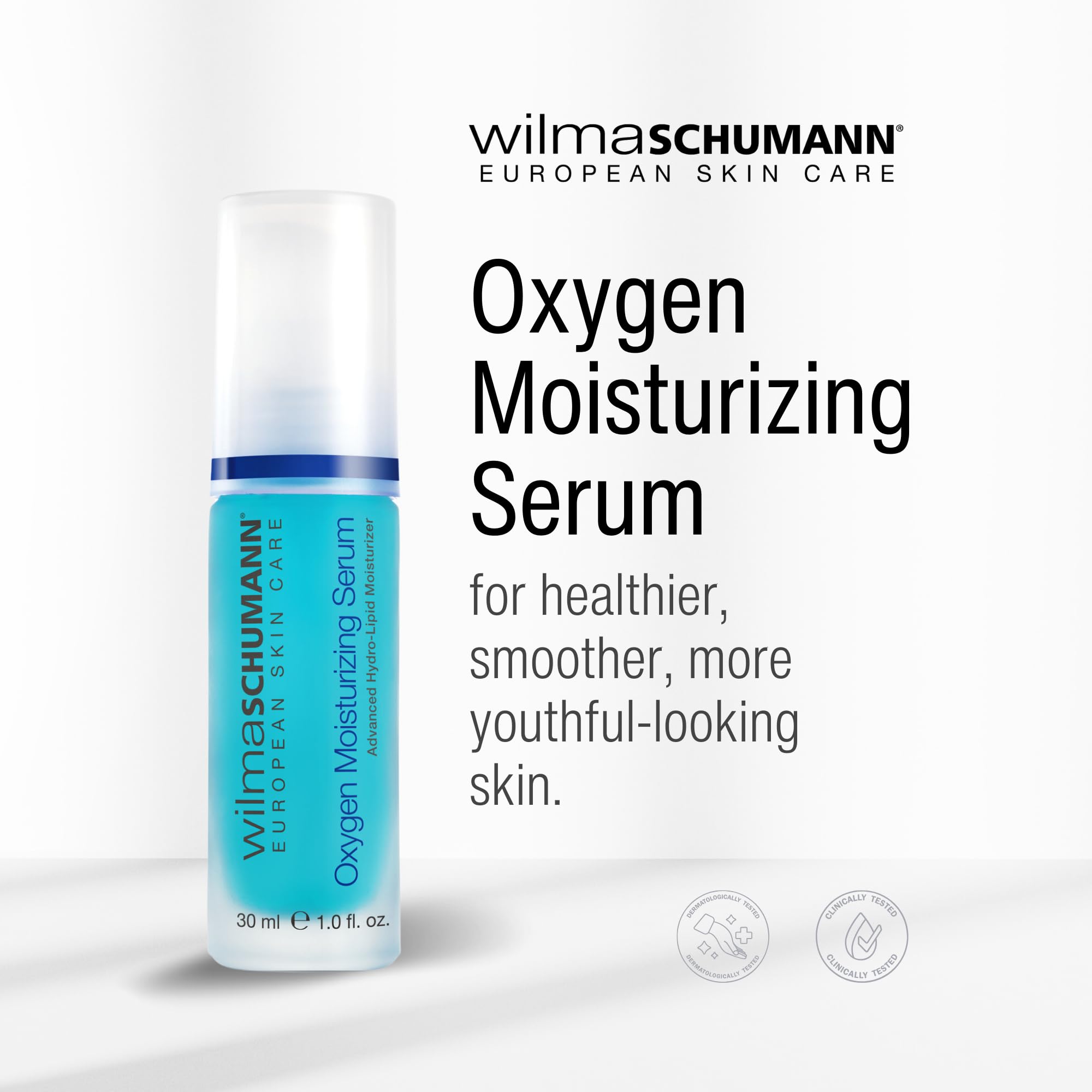 Applying Wilma Schumann Oxygen Serum as part of daily routine under moisturizer