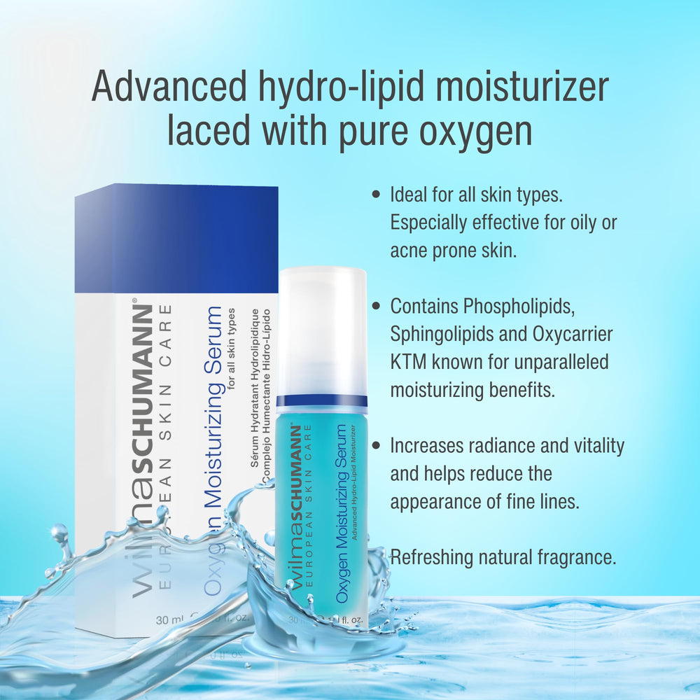 Close-up of Oxygen Serum texture highlighting lightweight, non-oily feel