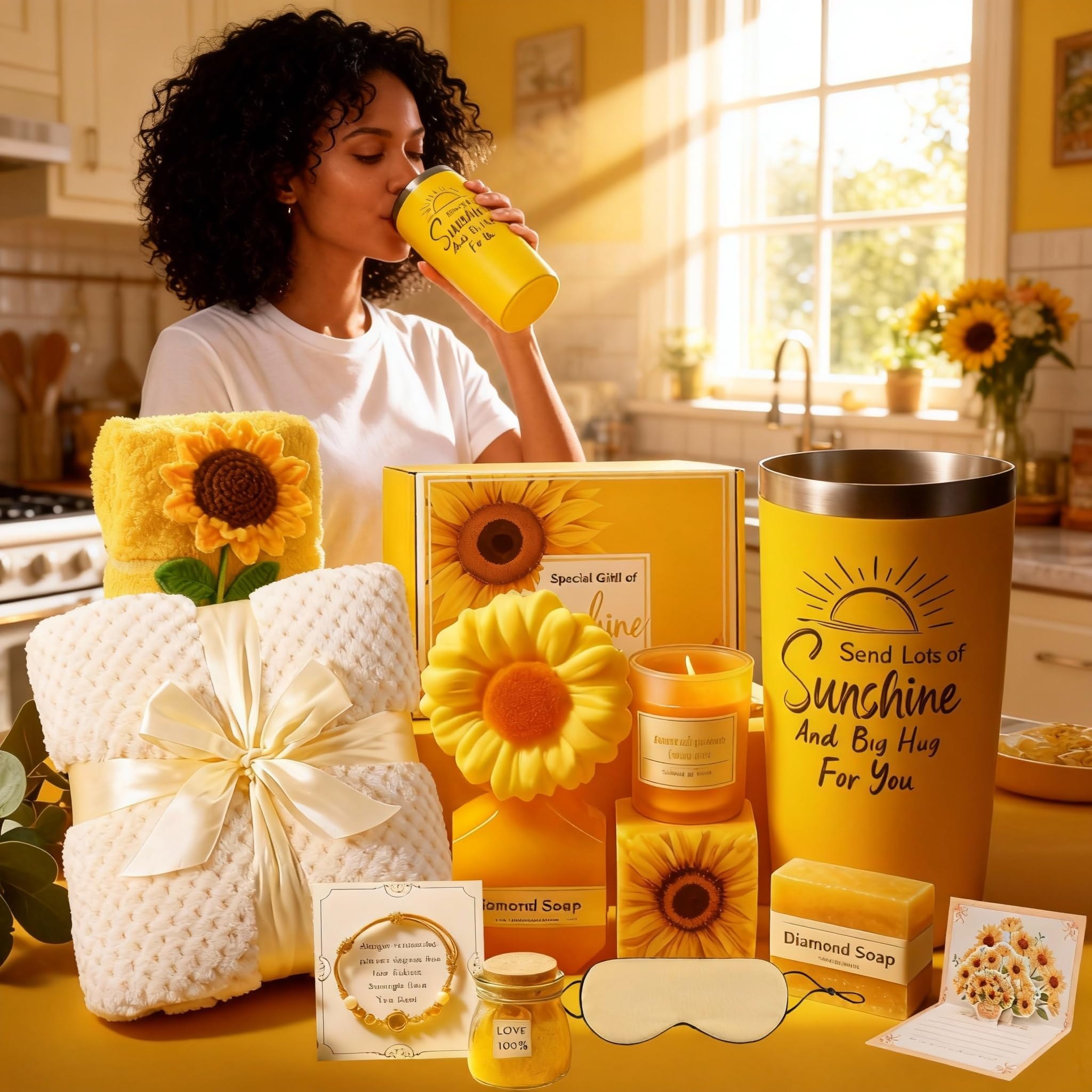 WILZEIMY hair scrunchies provide practical styling with sunflower vibes