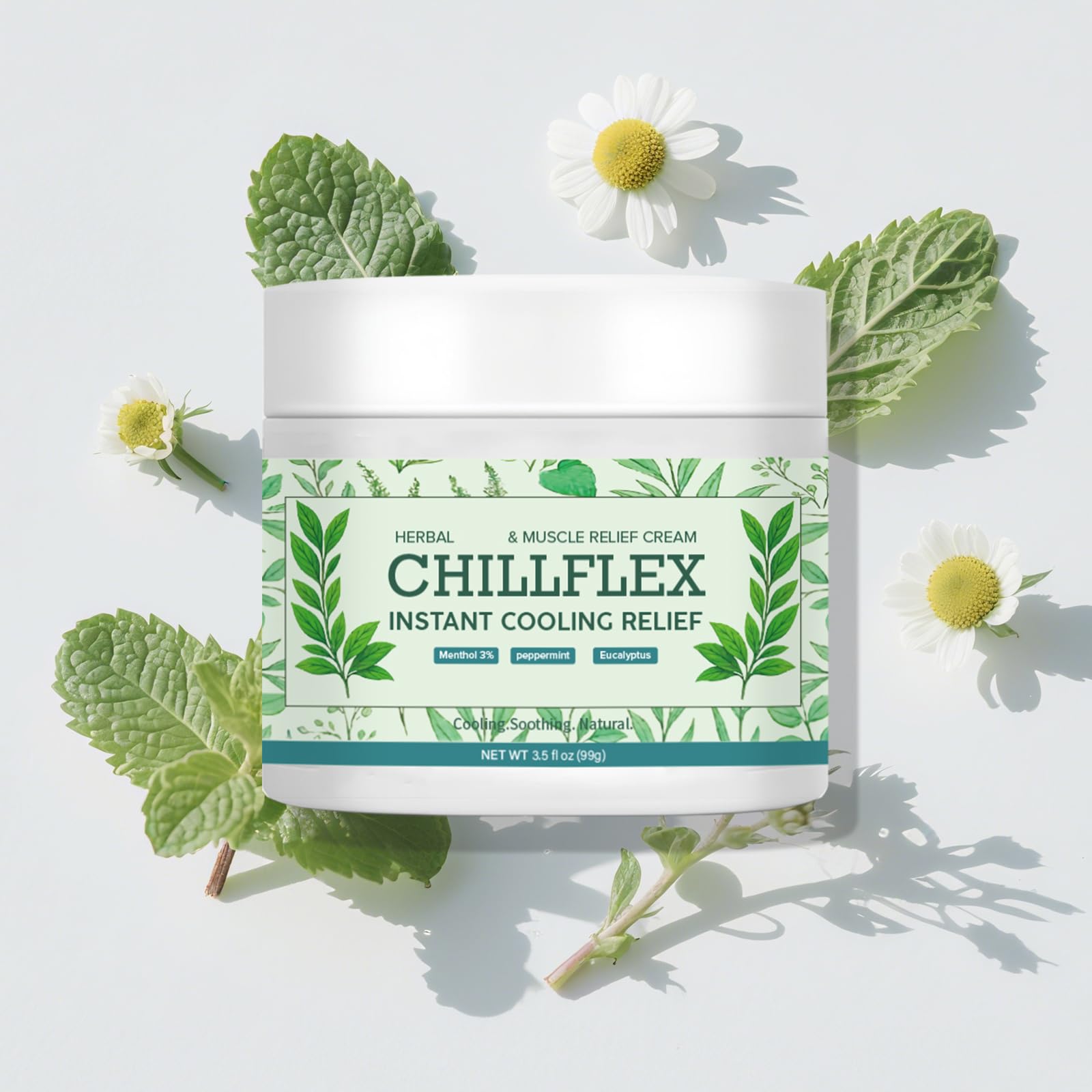 Winblot CHILLFLEX menthol cream on hands suggesting versatile daily use.