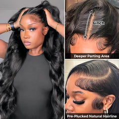 Wingirl 200% density body wave hair for a fuller look